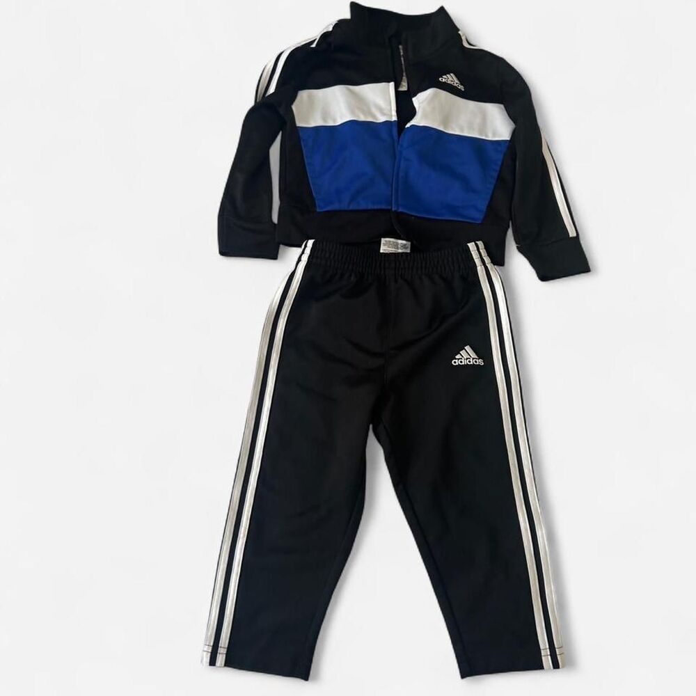 Adidas 18 Month Black and Blue Classic Jumpsuit